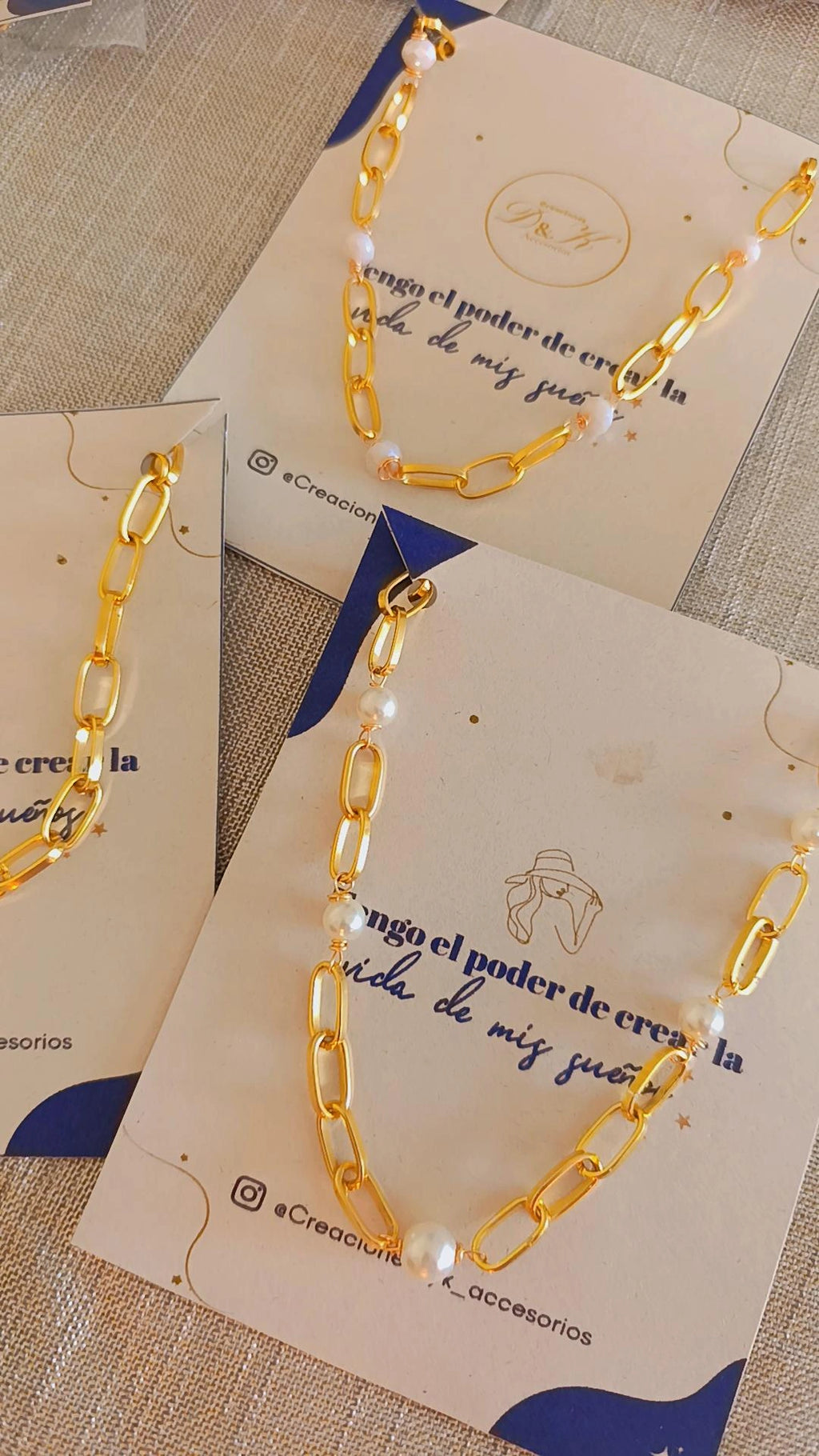 Set 3 Chokers Dorados