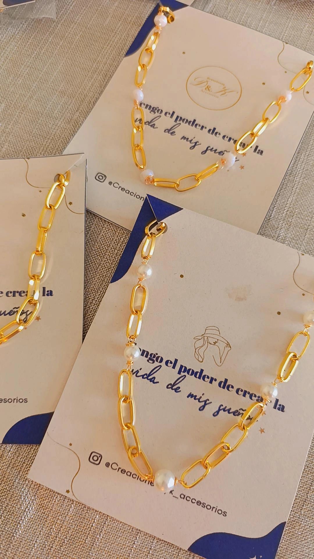 Set 3 Chokers Dorados