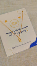 Collar Love en acero inoxidable dorado